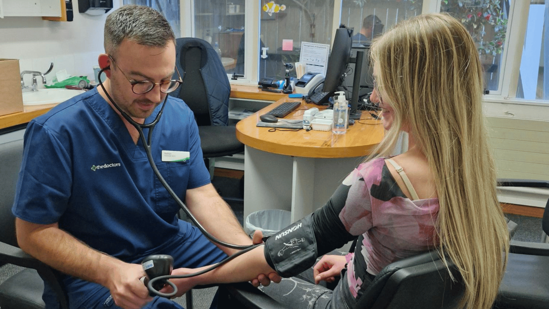 Nathan with patient