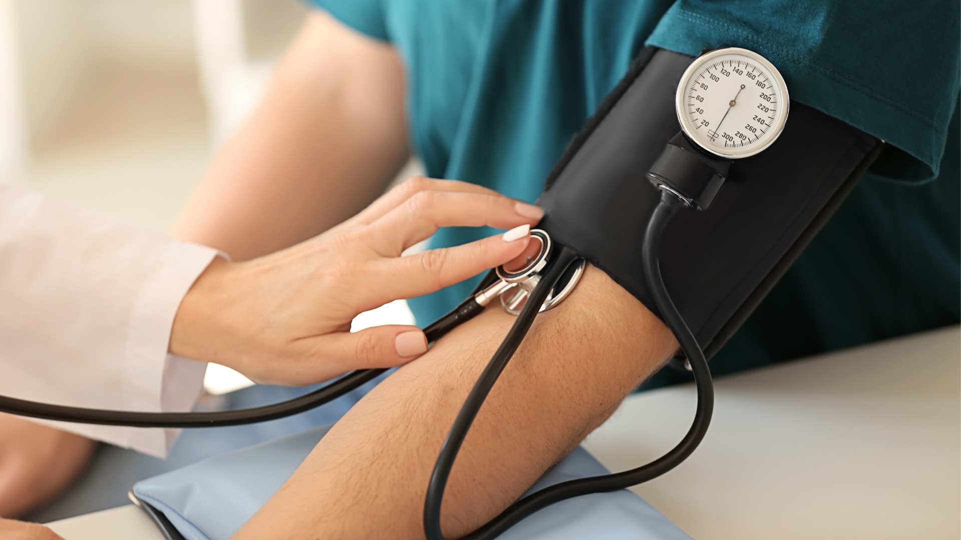 Taking blood pressure