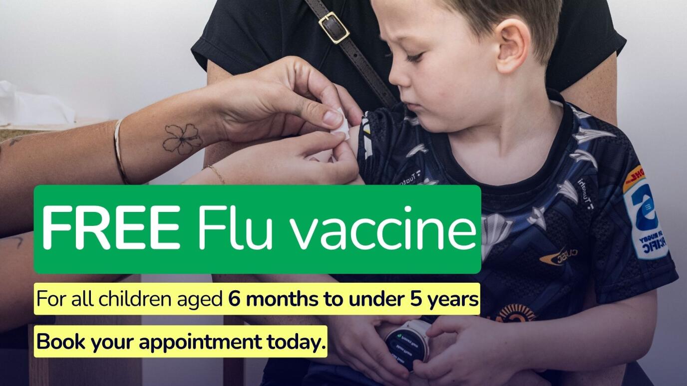 Web Banner 2026 FREE flu vaccine for children