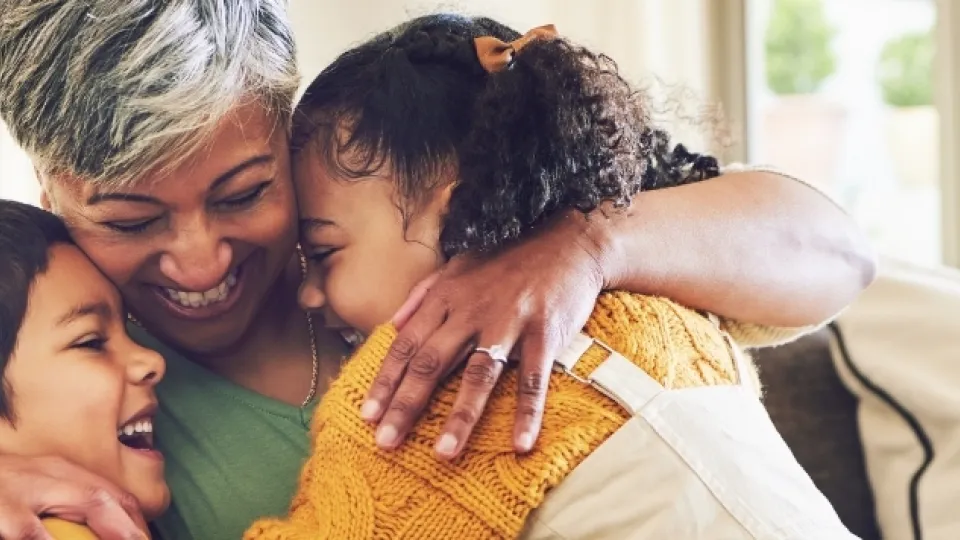 Grandmother with mokopuna