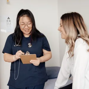 Nurse consulting with a patient at The Doctors Medical Centre