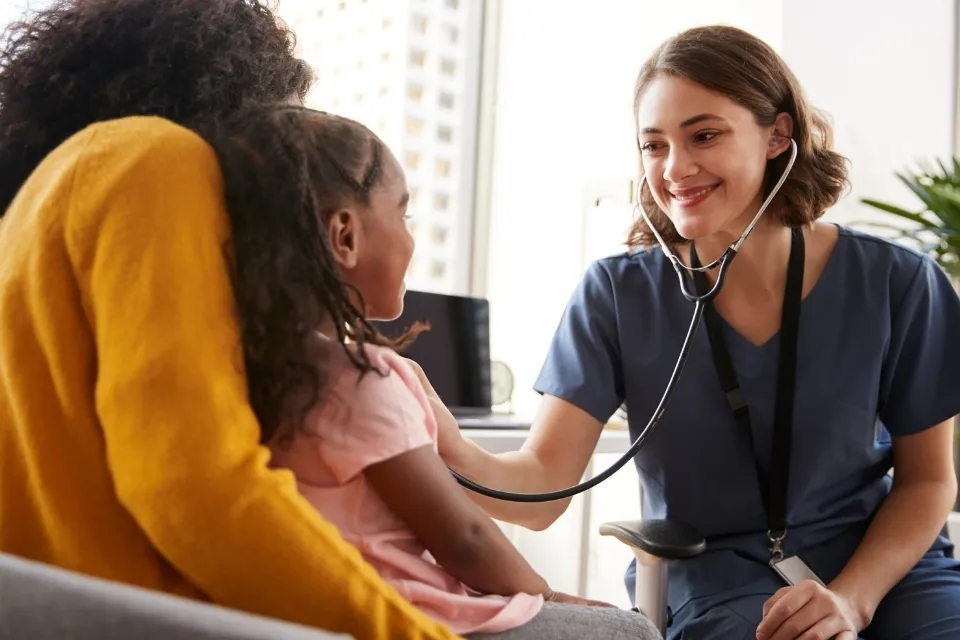 Girl with Mum visits GP at The Doctors