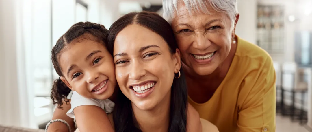 Three generations of women looking after their healthcare